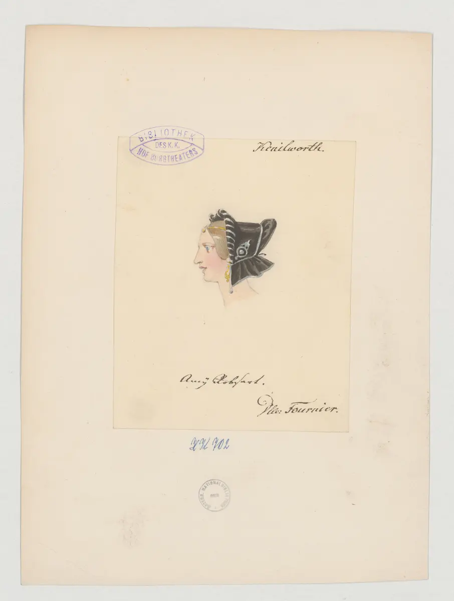 Kenilworth, Titel der Serie: Figurinen des k.k. Hof-Burgtheaters