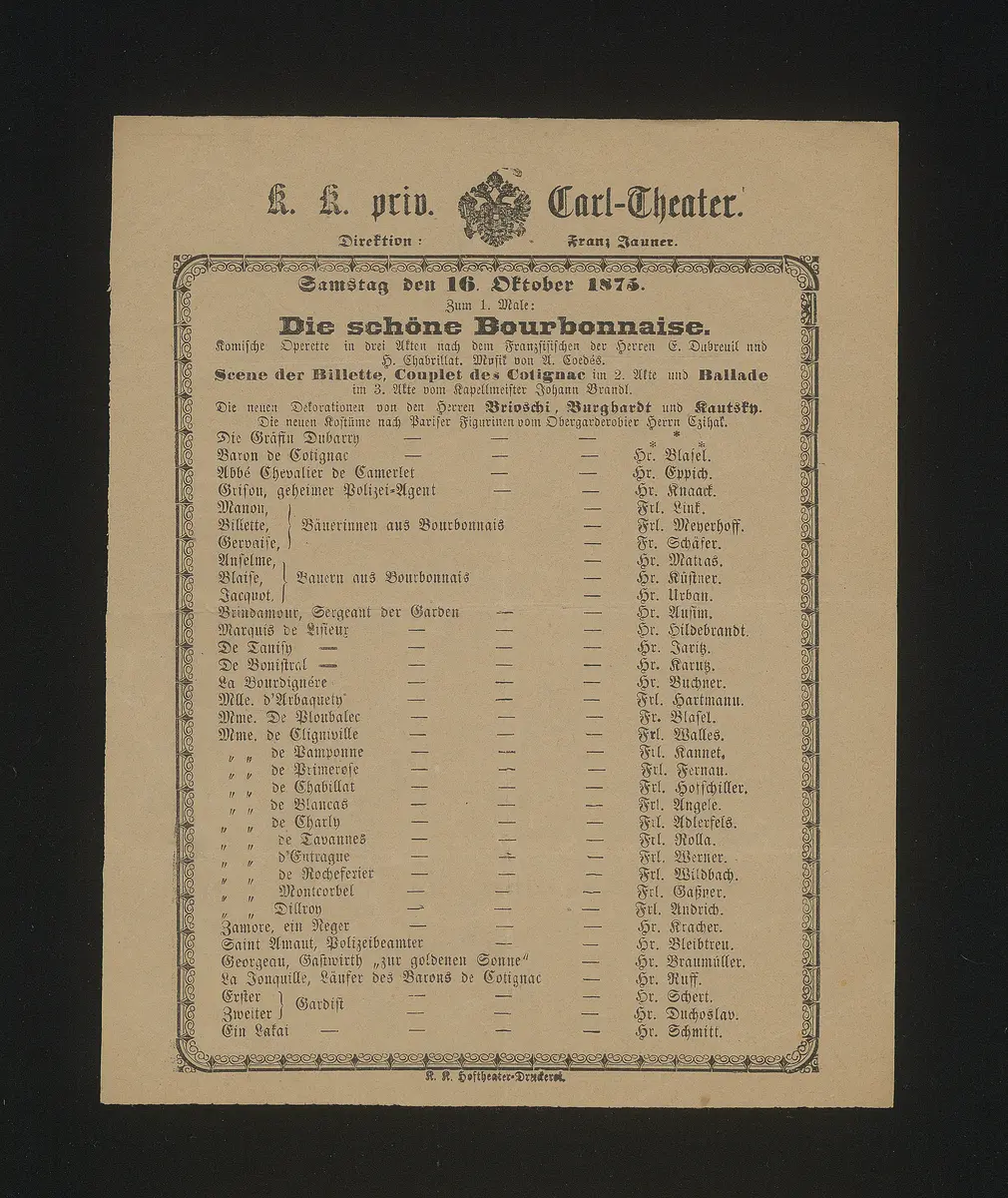Die schöne Bourbonnaise