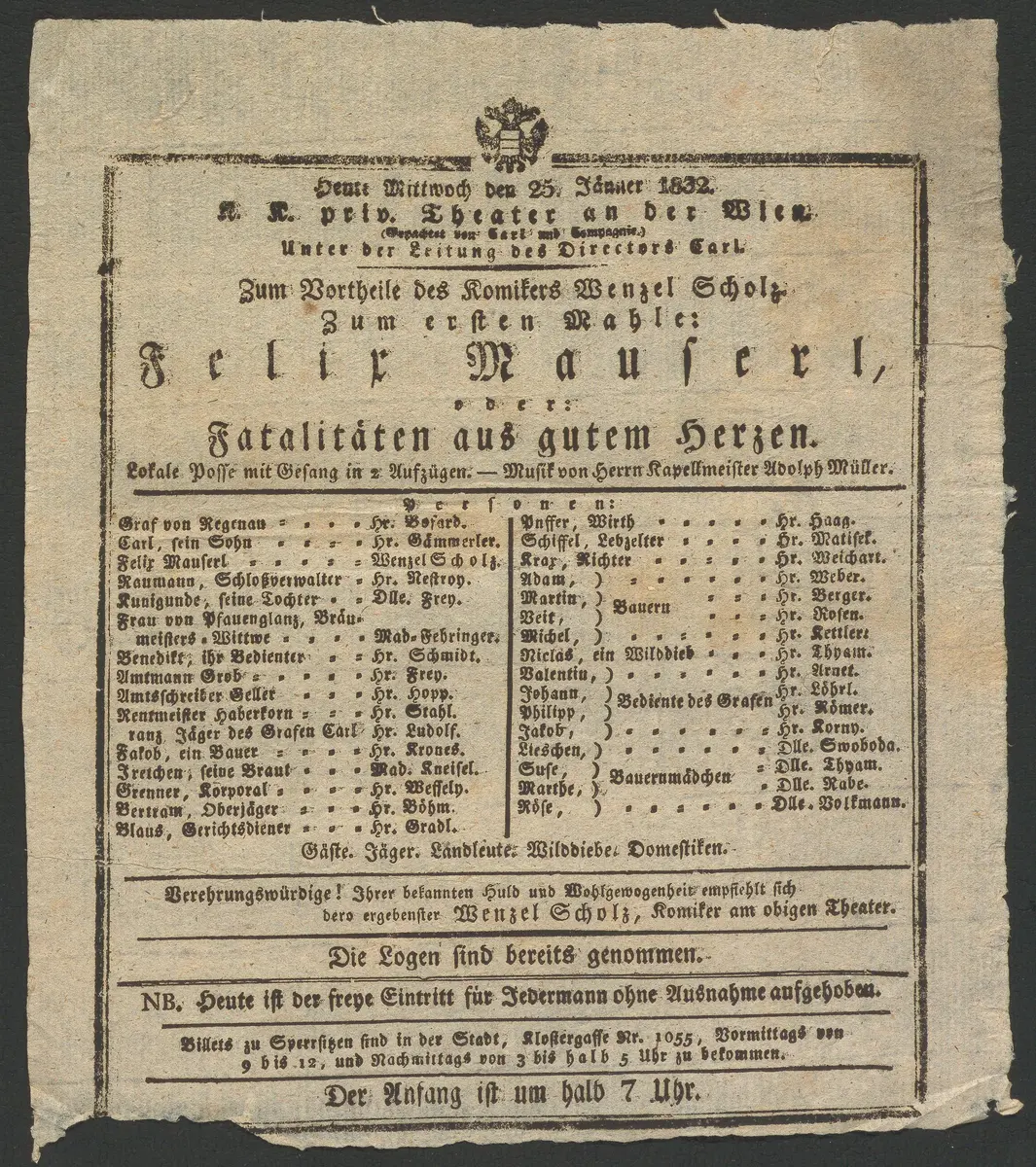 Felix Mauserl, oder Fatalitäten aus gutem Herzen