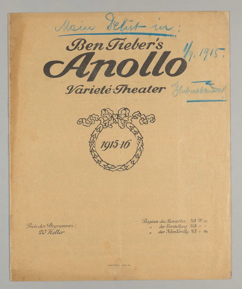 Ben Tieber's Apollo Varieté-Theater, Verweis auf Stücktitel: Der Liebestrick, Verweis auf Stücktitel: Otto oder Otto?!