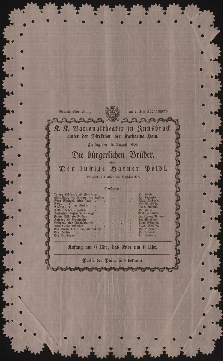 Die bürgerlichen Brüder, oder: Der lustige Hafner Poldl