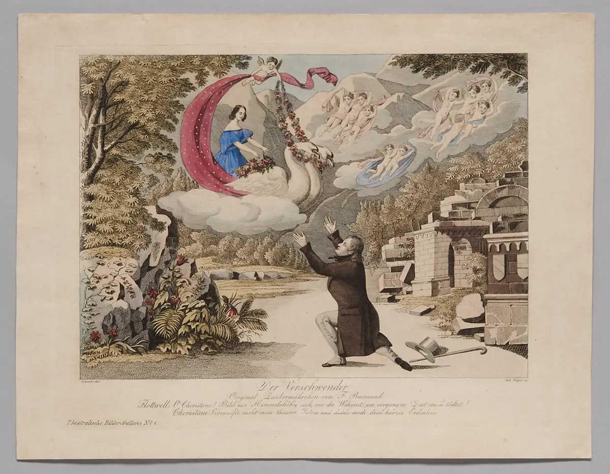 Der Verschwender, Titel der Serie: Theatralische Bilder-Gallerie, Name der Zeitschrift: Wiener Theaterzeitung