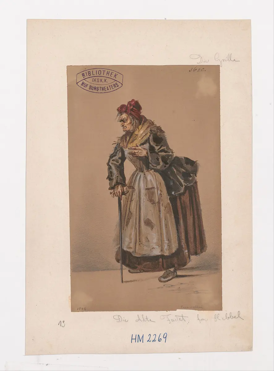Die Grille, Titel der Serie: Figurinen des k.k. Hof-Burgtheaters