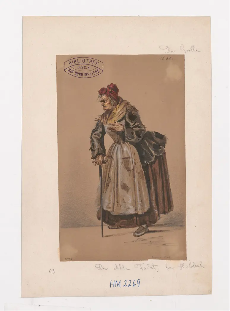 Die Grille, Titel der Serie: Figurinen des k.k. Hof-Burgtheaters
