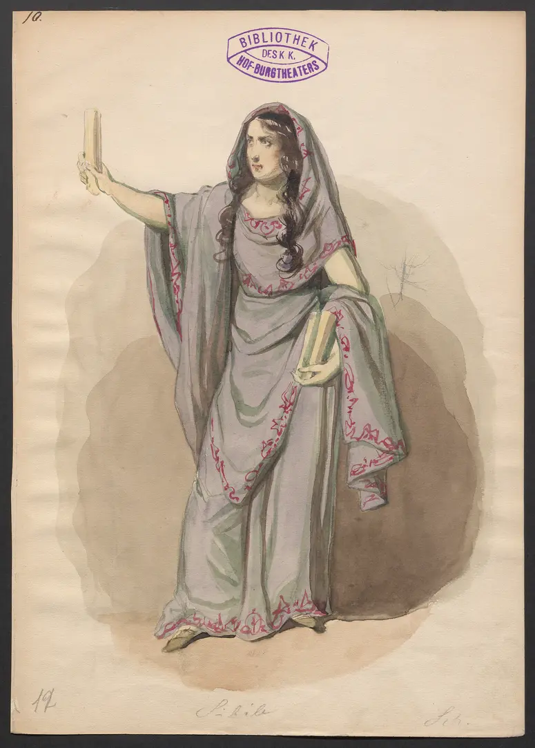 Brutus und Collatinus, Titel der Serie: Figurinen des k.k. Hof-Burgtheaters
