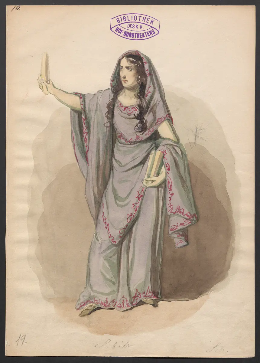 Brutus und Collatinus, Titel der Serie: Figurinen des k.k. Hof-Burgtheaters
