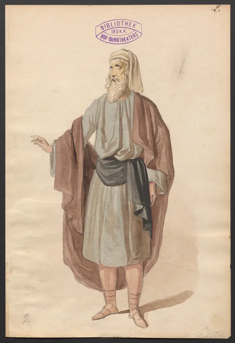 Esther, Titel der Serie: Figurinen des k.k. Hof-Burgtheaters