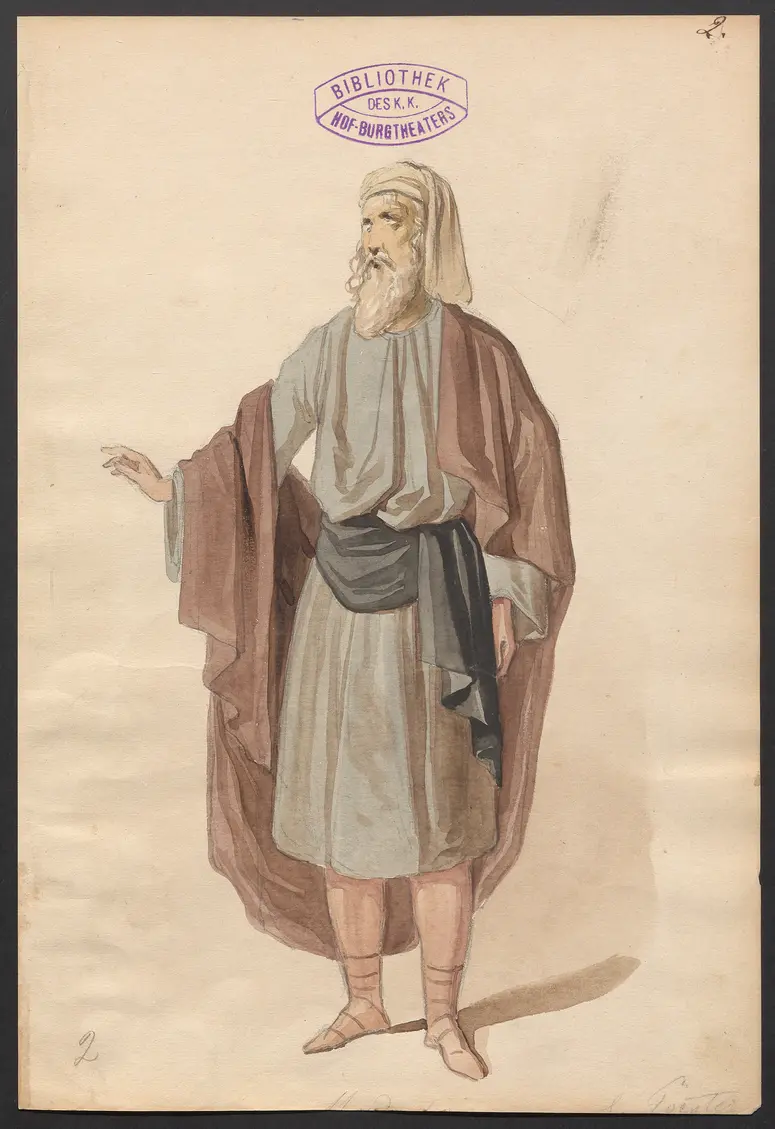 Esther, Titel der Serie: Figurinen des k.k. Hof-Burgtheaters