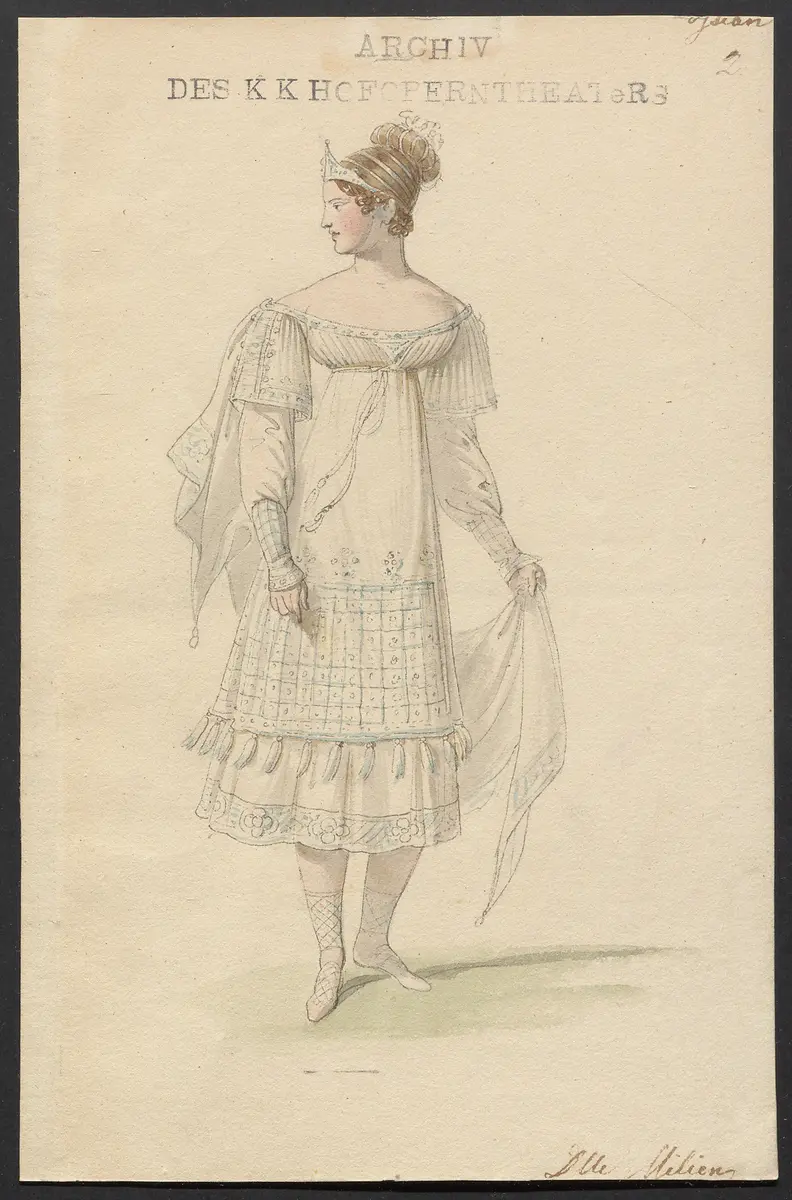 Ossian, Titel der Serie: Figurinen des k.k. Hofoperntheaters