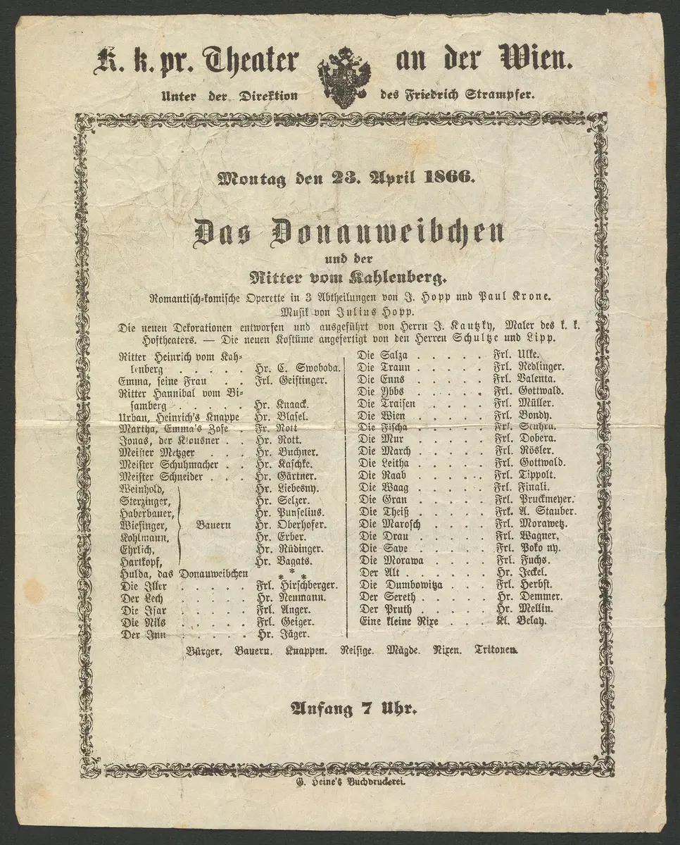 Das Donauweibchen und der Ritter vom Kahlenberg