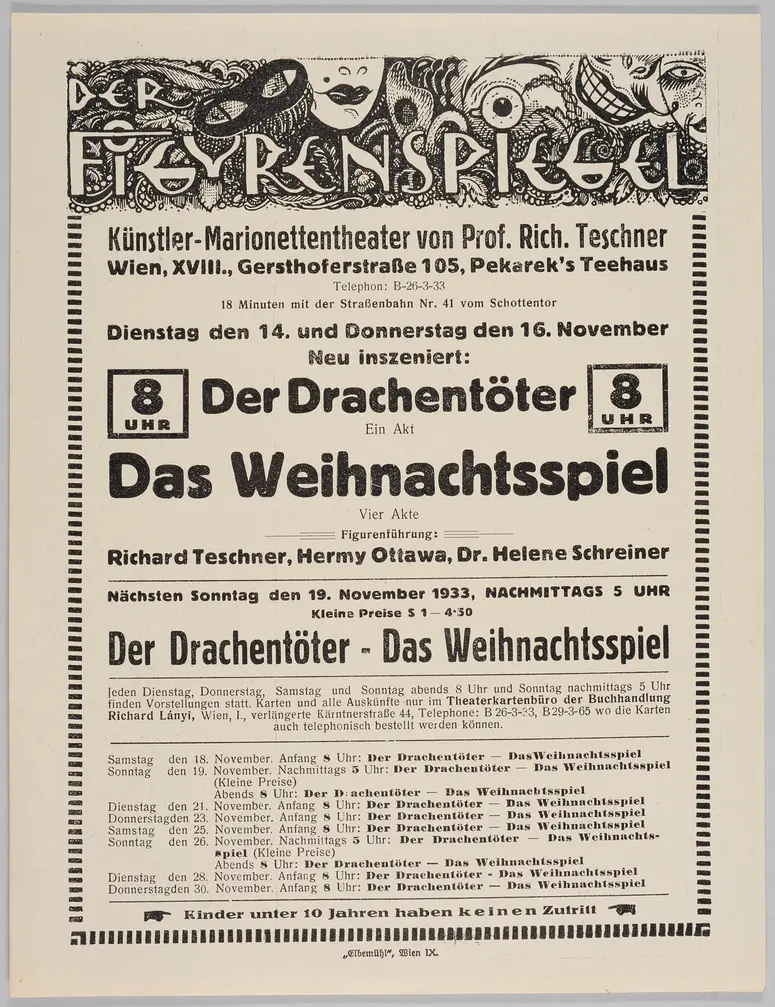 Der Figurenspiegel, Verweis auf Stücktitel: Der Drachentöter, Verweis auf Stücktitel: Das Weihnachtsspiel