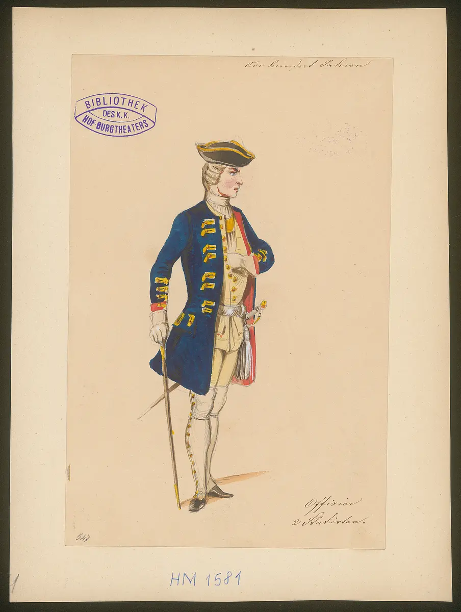 Vor hundert Jahren, Titel der Serie: Figurinen des k.k. Hof-Burgtheaters