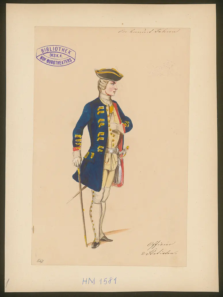 Vor hundert Jahren, Titel der Serie: Figurinen des k.k. Hof-Burgtheaters