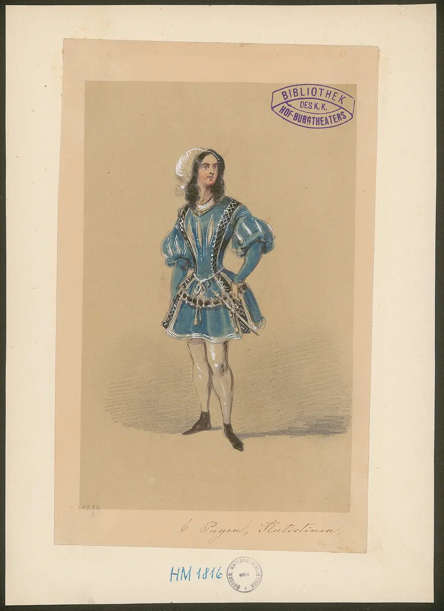 Ohne Titel, Titel der Serie: Figurinen des k.k. Hof-Burgtheaters