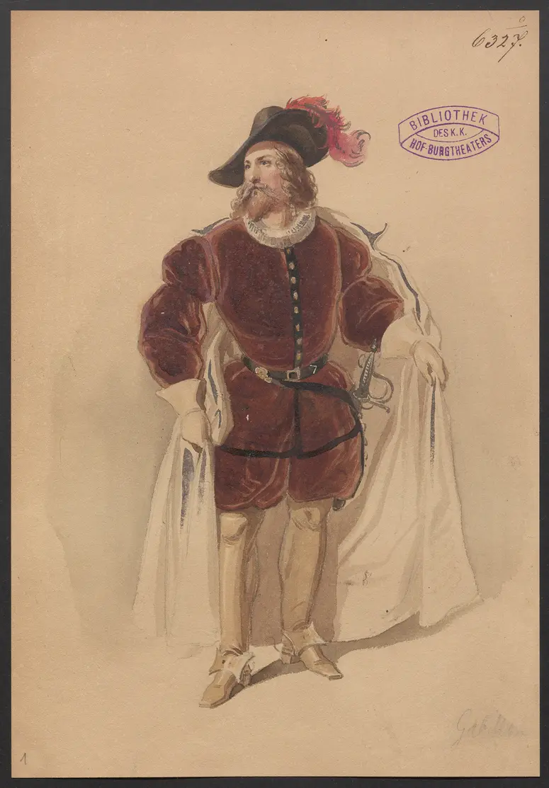 Düweke, Titel der Serie: Figurinen des k.k. Hof-Burgtheaters