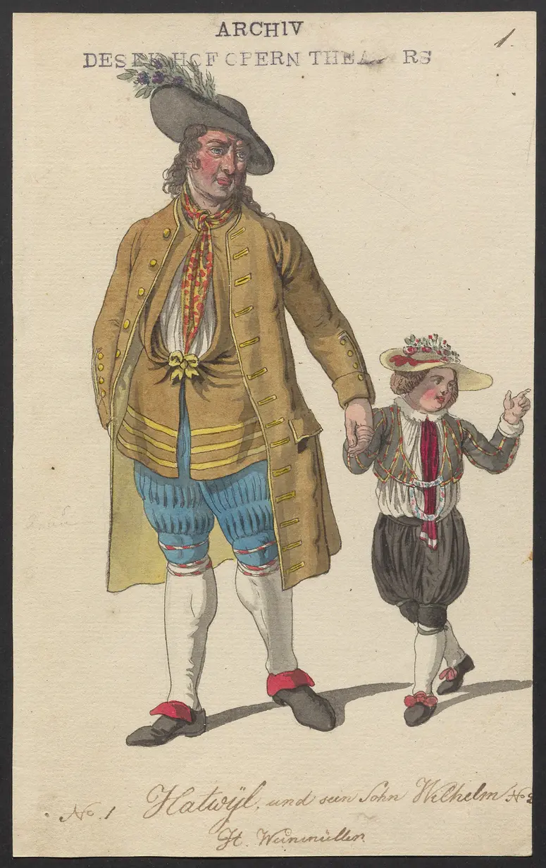 Der Bergsturz, Titel der Serie: Figurinen des k.k. Hofoperntheaters