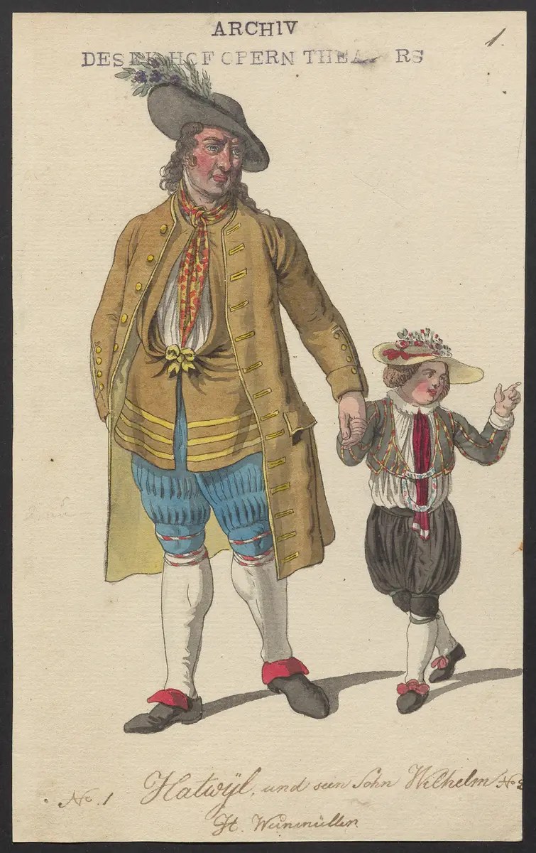 Der Bergsturz, Titel der Serie: Figurinen des k.k. Hofoperntheaters