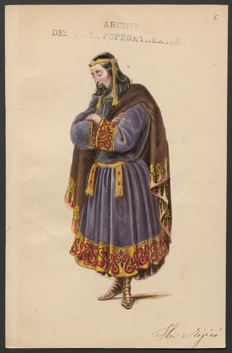 Bellerophon, Titel der Serie: Figurinen des k.k. Hofoperntheaters