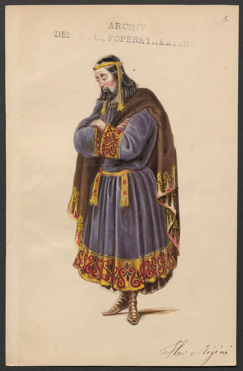 Bellerophon, Titel der Serie: Figurinen des k.k. Hofoperntheaters