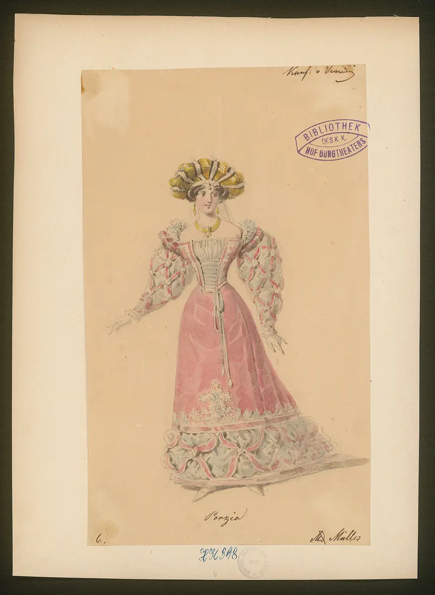 Der Kaufmann von Venedig, Originaltitel: The Merchant of Venice, Titel der Serie: Figurinen des k.k. Hof-Burgtheaters