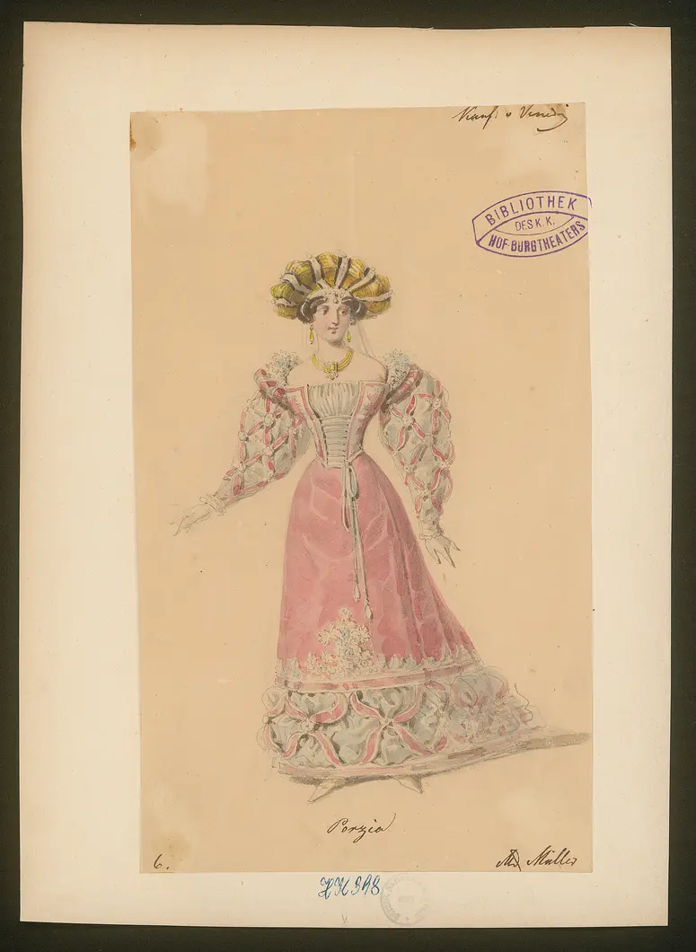 Der Kaufmann von Venedig, Originaltitel: The Merchant of Venice, Titel der Serie: Figurinen des k.k. Hof-Burgtheaters