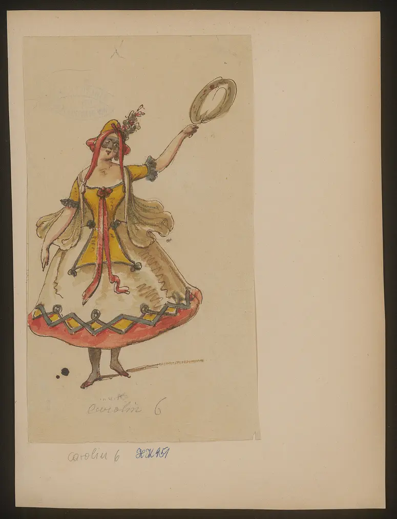 Der Liebe Wahn und Wahrheit, Titel der Serie: Figurinen des k.k. Hof-Burgtheaters