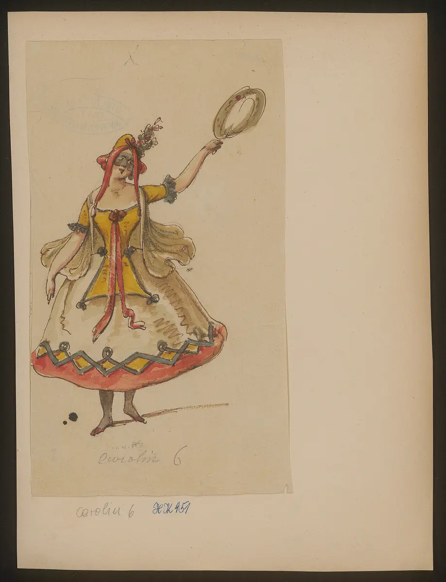 Der Liebe Wahn und Wahrheit, Titel der Serie: Figurinen des k.k. Hof-Burgtheaters