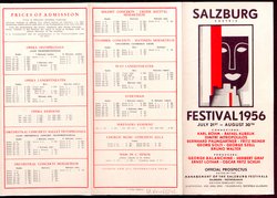 Salzburger Festspiele 1956, Titel in Vorlageform: Salzburg Festival 1956, Verweis auf Stücktitel: Cosi fan tutte, Verweis auf Stücktitel: Don Giovanni, Verweis auf Stücktitel: Entführung aus dem Serail, Figaros Hochzeit, Verweis auf Stücktitel: Idomeneo, Verweis auf Stücktitel: Zauberflöte, Verweis auf Stücktitel: Jedermann, Verweis auf Stücktitel: Egmont