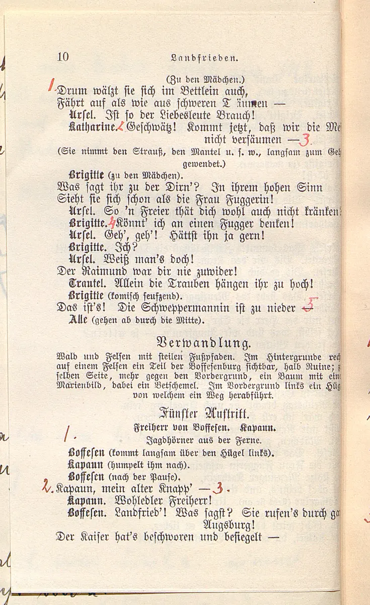 Landfrieden. Deutsche Komödie in drei Aufzügen