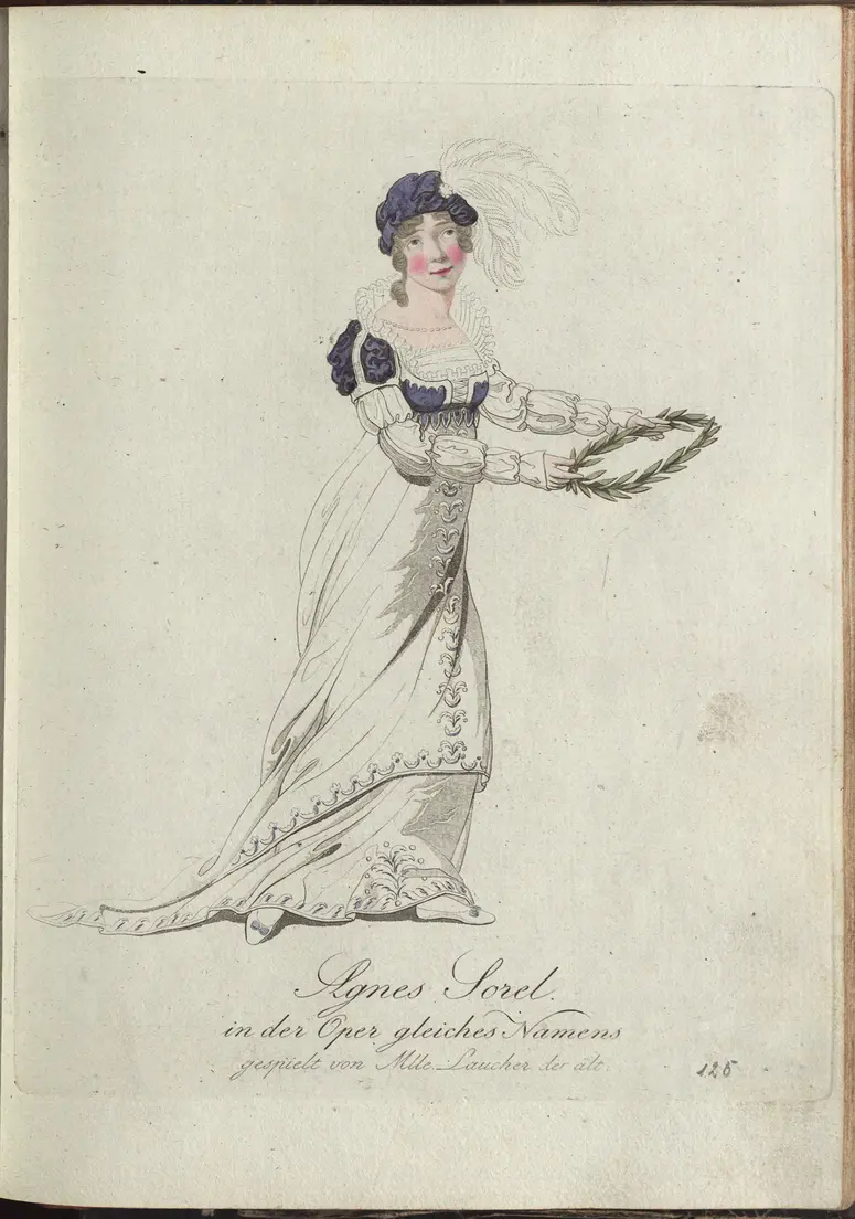 Agnes Sorel, Titel der Serie: Auswahl schöner Costumes für Theater- und Ball-Anzüge