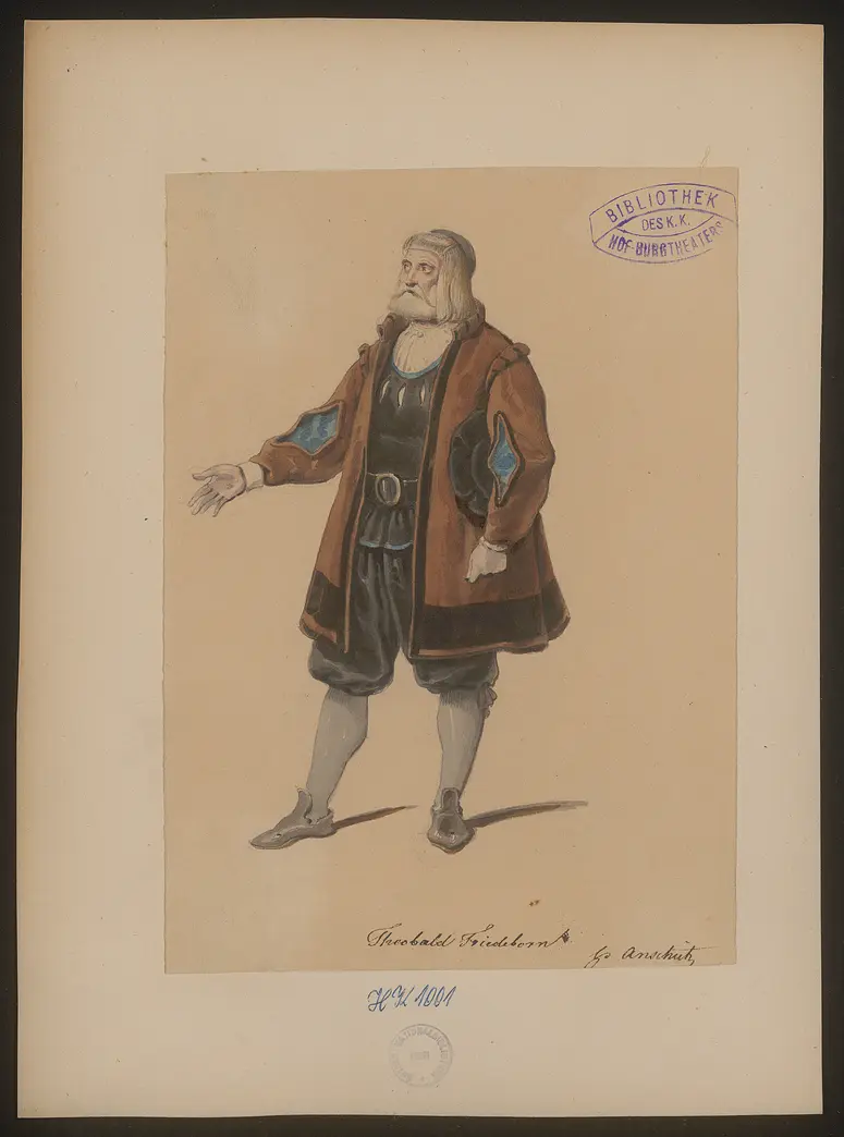 Das Käthchen von Heilbronn, oder Die Feuerprobe, Titel der Serie: Figurinen des k.k. Hof-Burgtheaters