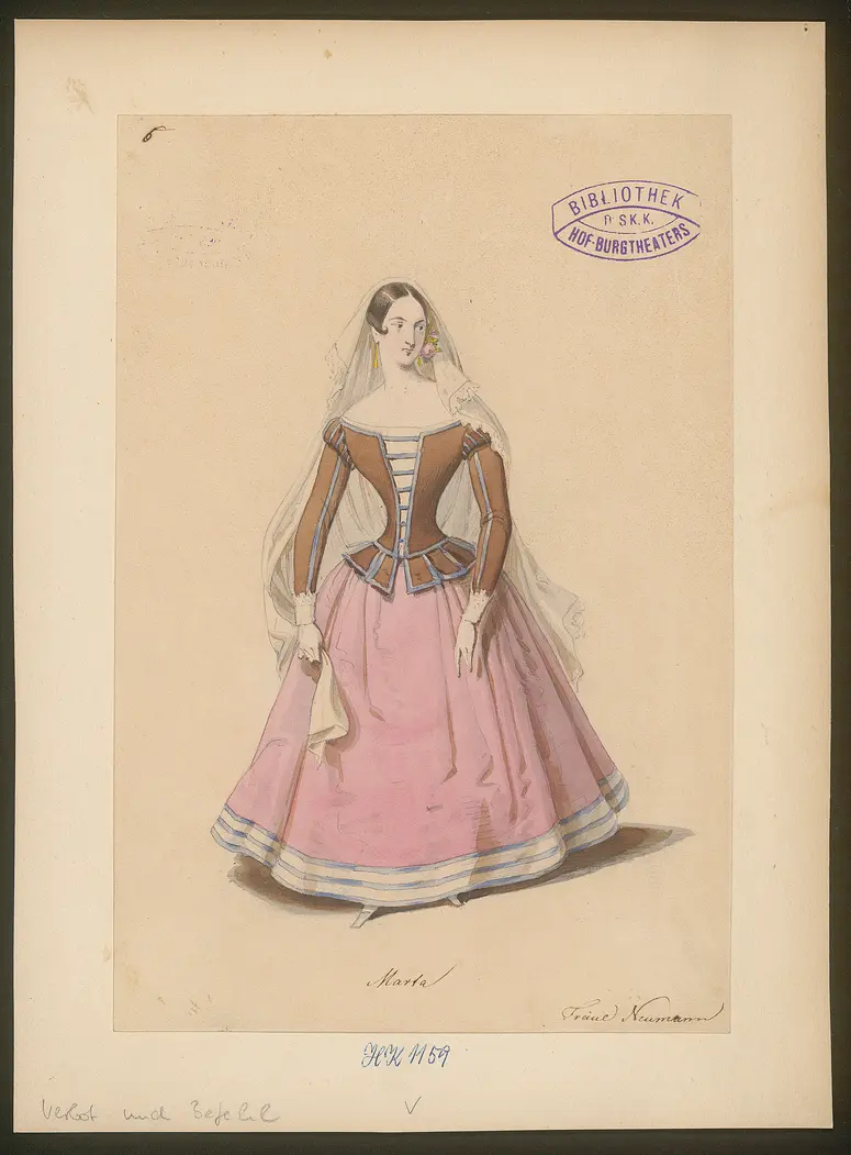 Verbot und Befehl, Titel der Serie: Figurinen des k.k. Hof-Burgtheaters