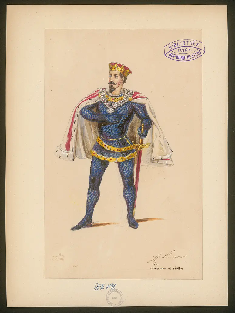 Ludovico, Originaltitel: The Duke of Milan, Titel der Serie: Figurinen des k.k. Hof-Burgtheaters