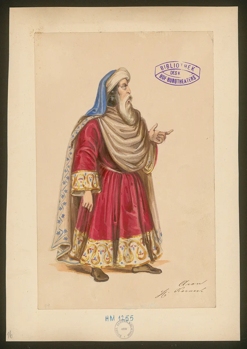 Herodes und Mariamne, Titel der Serie: Figurinen des k.k. Hof-Burgtheaters