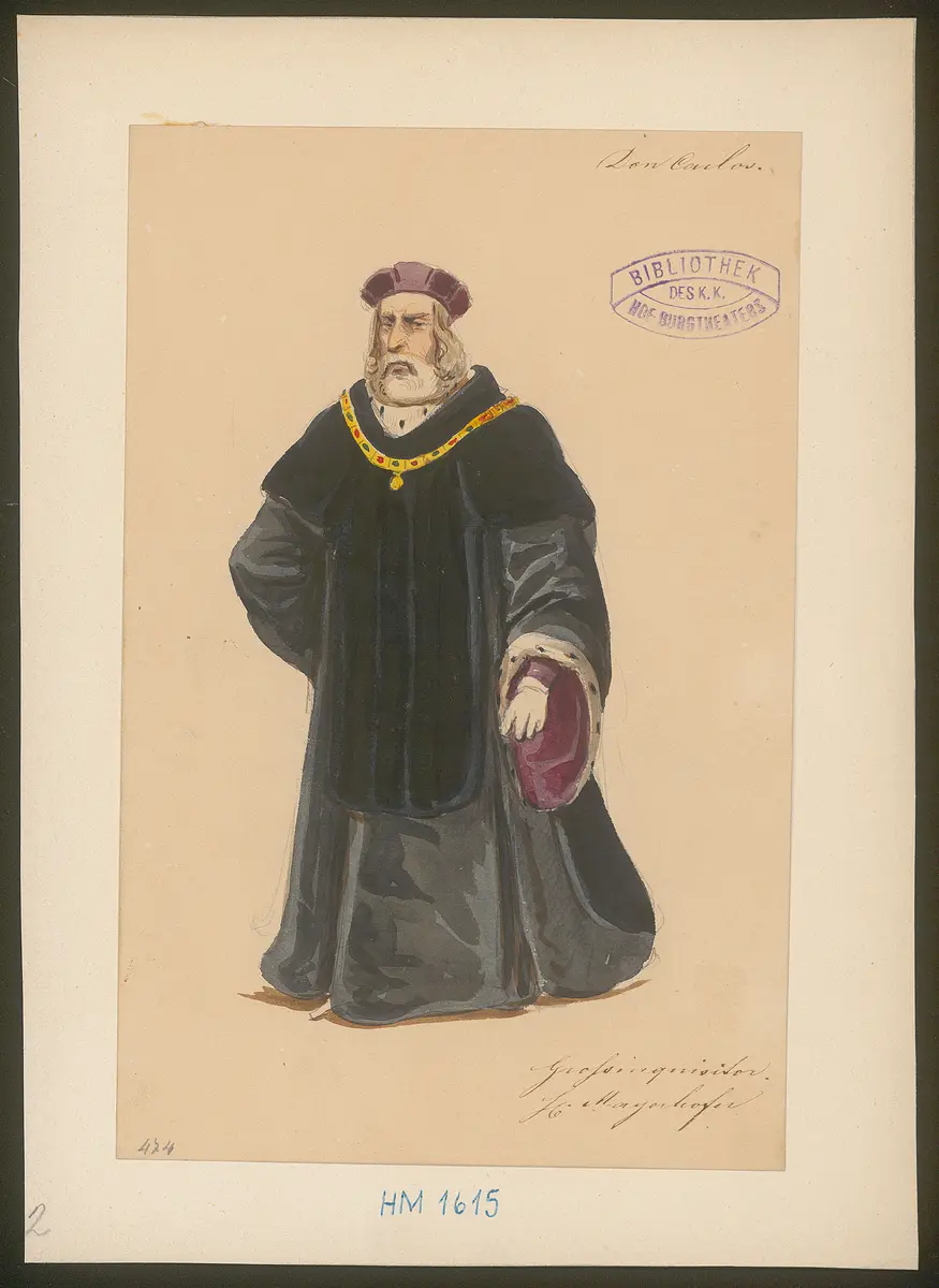 Don Carlos, Infant von Spanien, Originaltitel: Don Karlos, Infant von Spanien, Titel der Serie: Figurinen des k.k. Hof-Burgtheaters