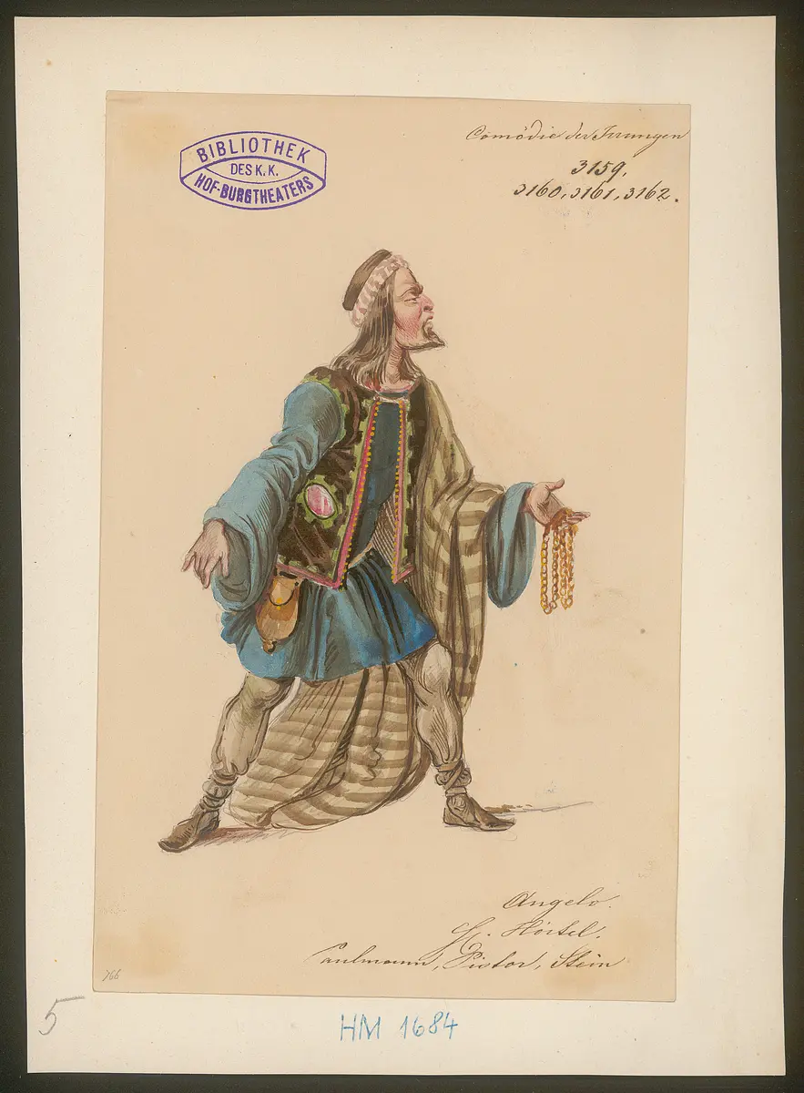 Die Komödie der Irrungen, Originaltitel: The Comedy of Errors, Titel der Serie: Figurinen des k.k. Hof-Burgtheaters