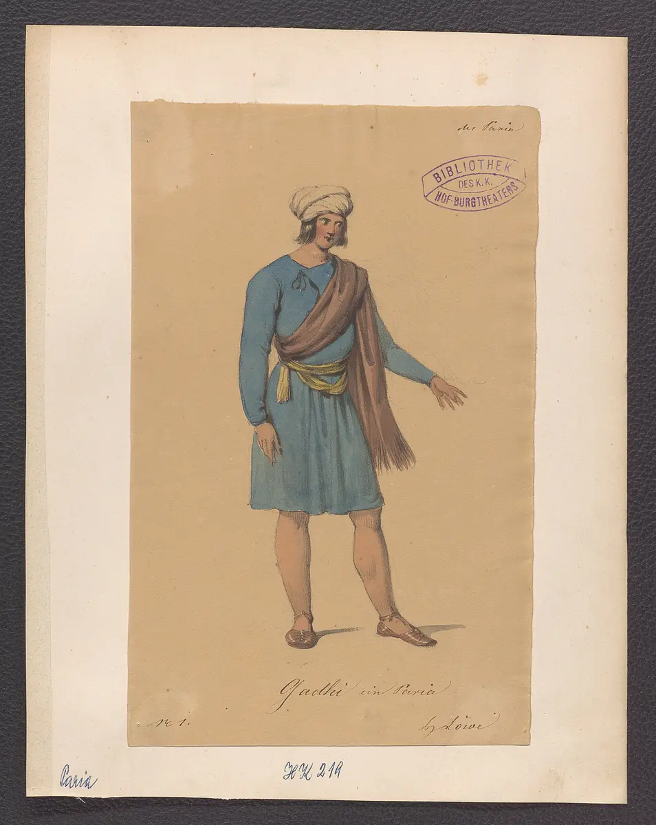 Der Paria, Titel der Serie: Figurinen des k.k. Hof-Burgtheaters