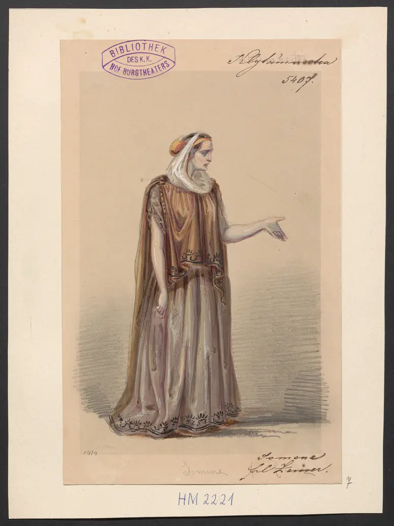 Klytämnestra, Titel der Serie: Figurinen des k.k. Hof-Burgtheaters