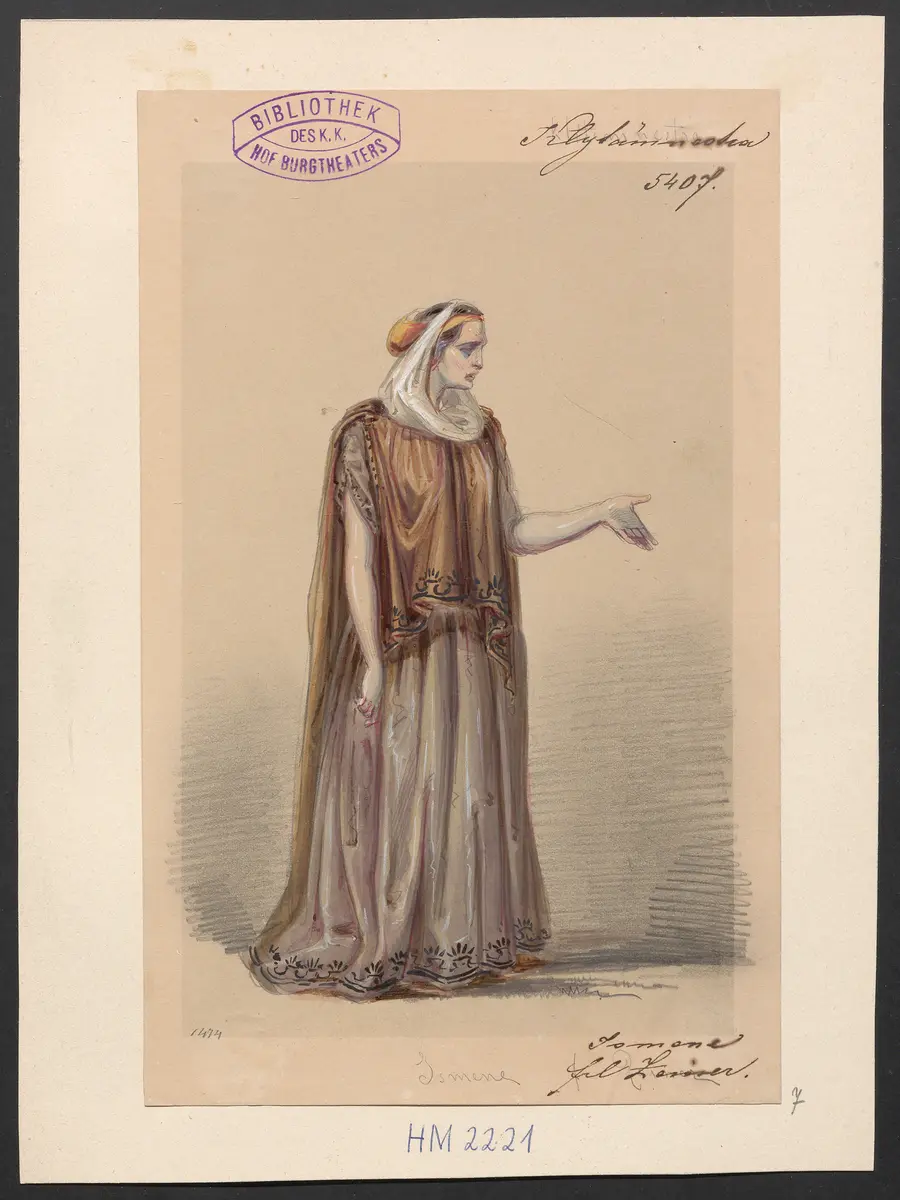 Klytämnestra, Titel der Serie: Figurinen des k.k. Hof-Burgtheaters