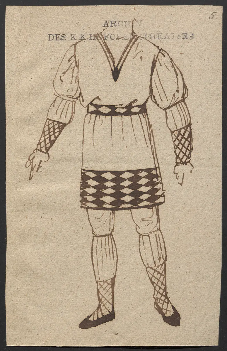 Ossian, Titel der Serie: Figurinen des k.k. Hofoperntheaters