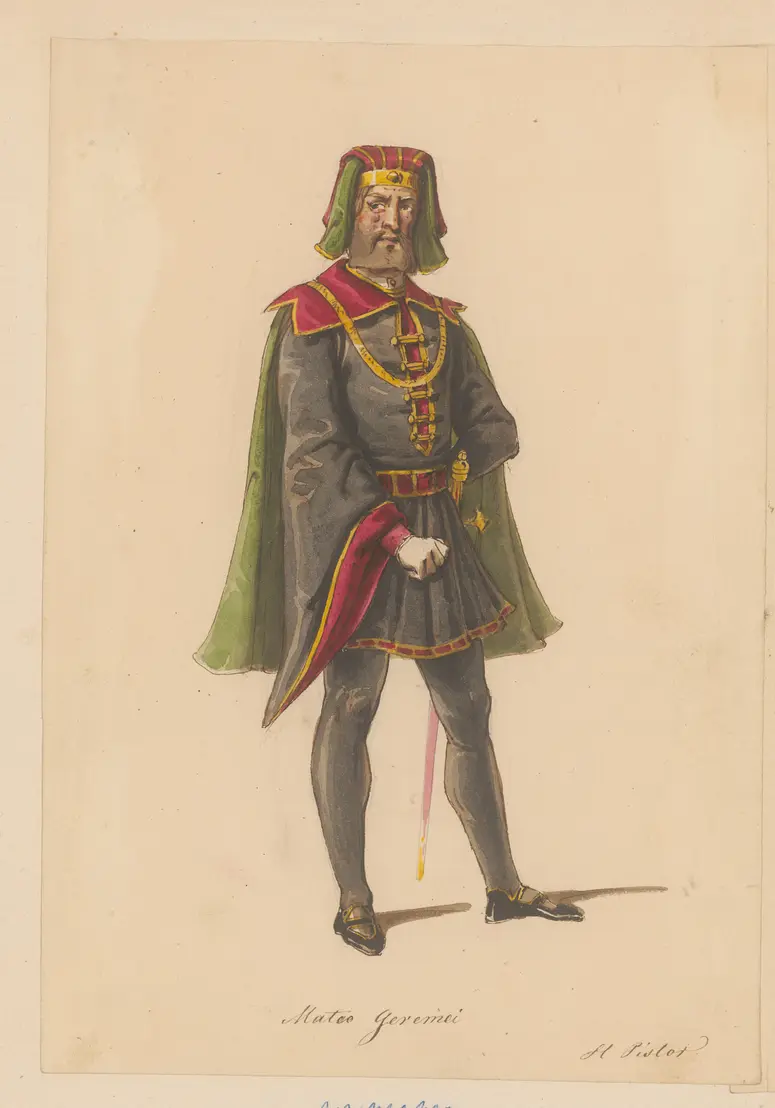 Imelda Lambertazzi, Titel der Serie: Figurinen des k.k. Hof-Burgtheaters