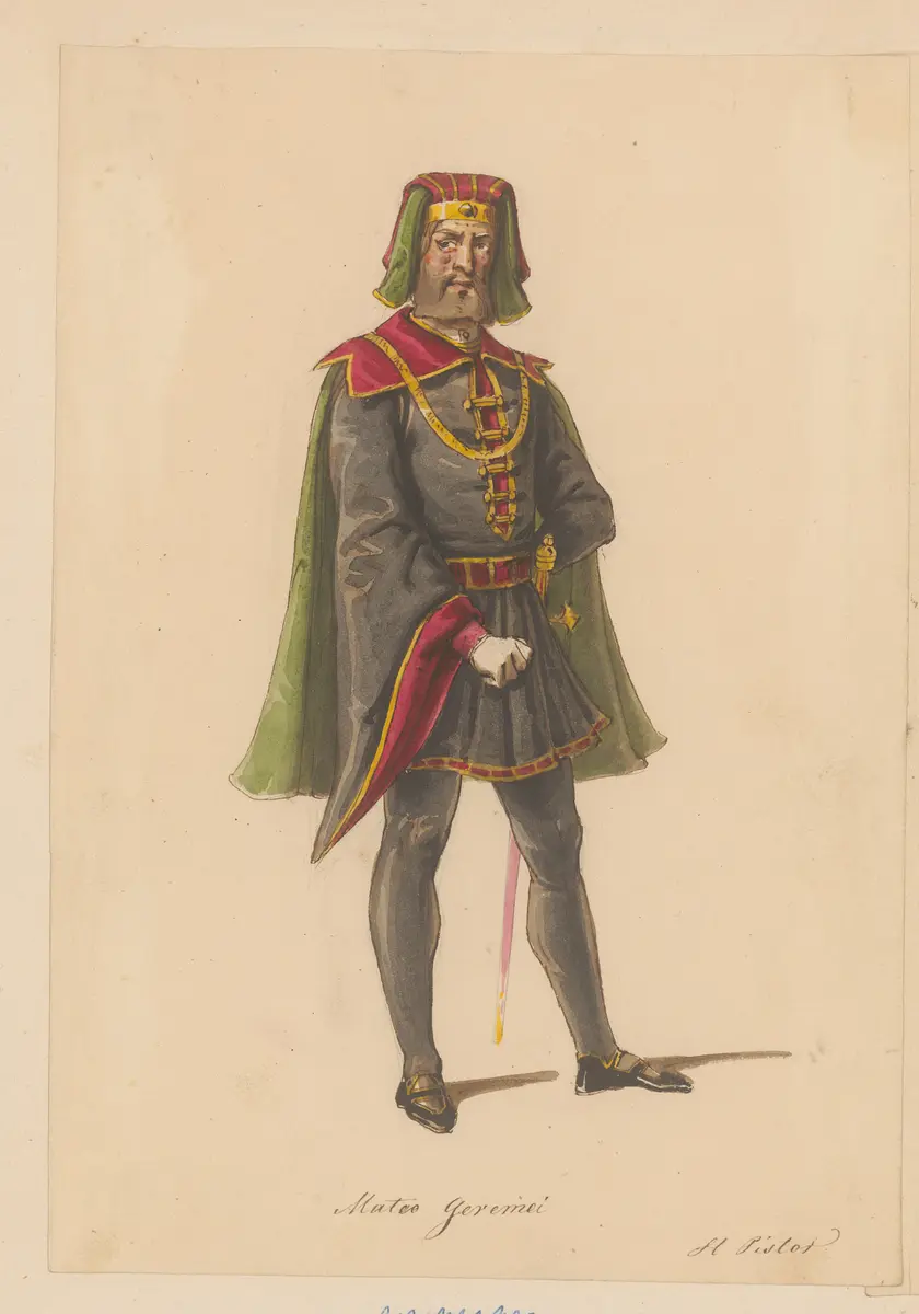 Imelda Lambertazzi, Titel der Serie: Figurinen des k.k. Hof-Burgtheaters