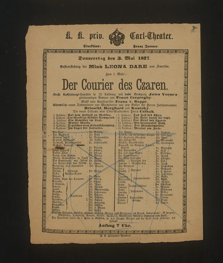 Der Courier des Czaren, Suchtitel: Der Kurier des Zaren