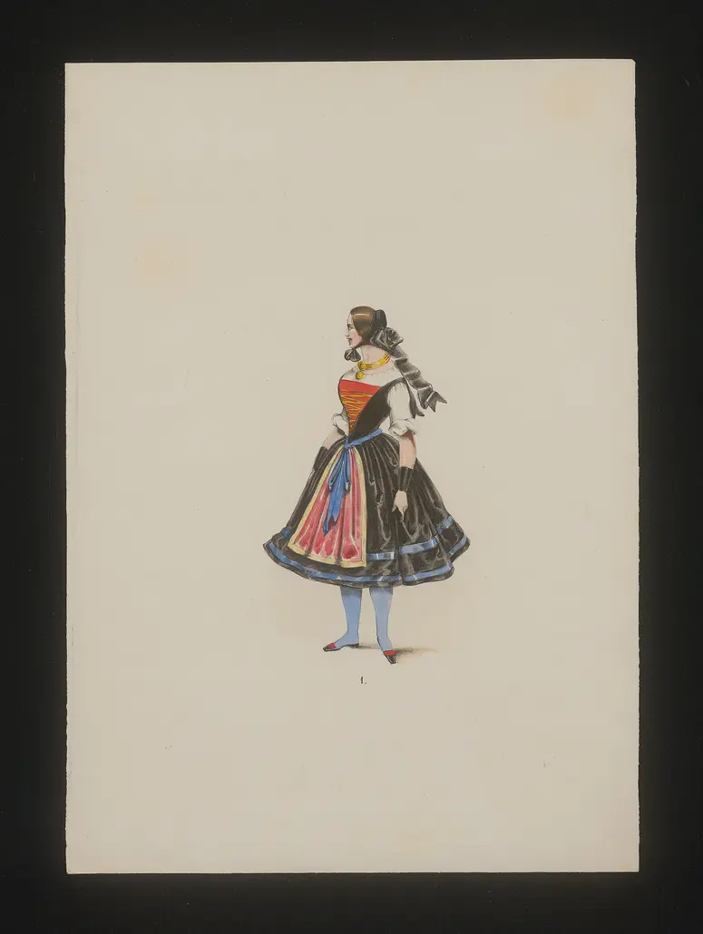 Schwäbin, Weiterer Titel: National Costume, Titel der Serie: Neue Costume-Sammlung verschiedener Zeiten und Nationen