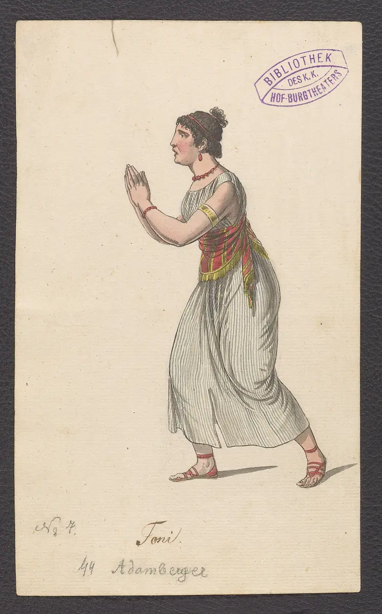 Toni, Titel der Serie: Figurinen des k.k. Hof-Burgtheaters