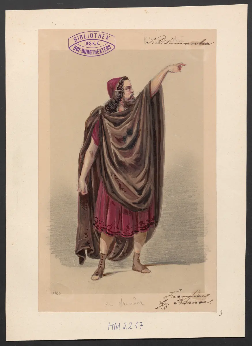 Klytämnestra, Titel der Serie: Figurinen des k.k. Hof-Burgtheaters