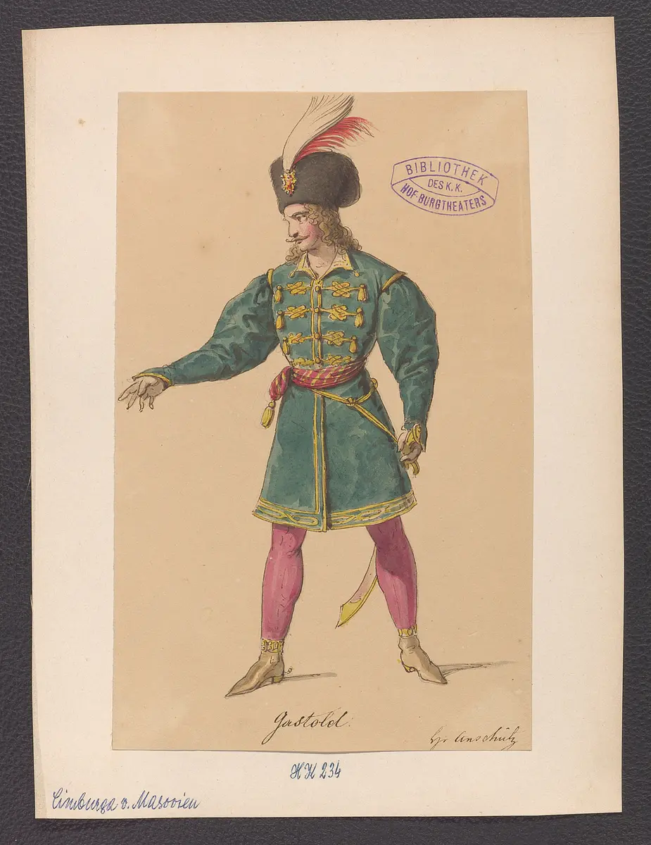 Cimburga von Masovien, Titel der Serie: Figurinen des k.k. Hof-Burgtheaters