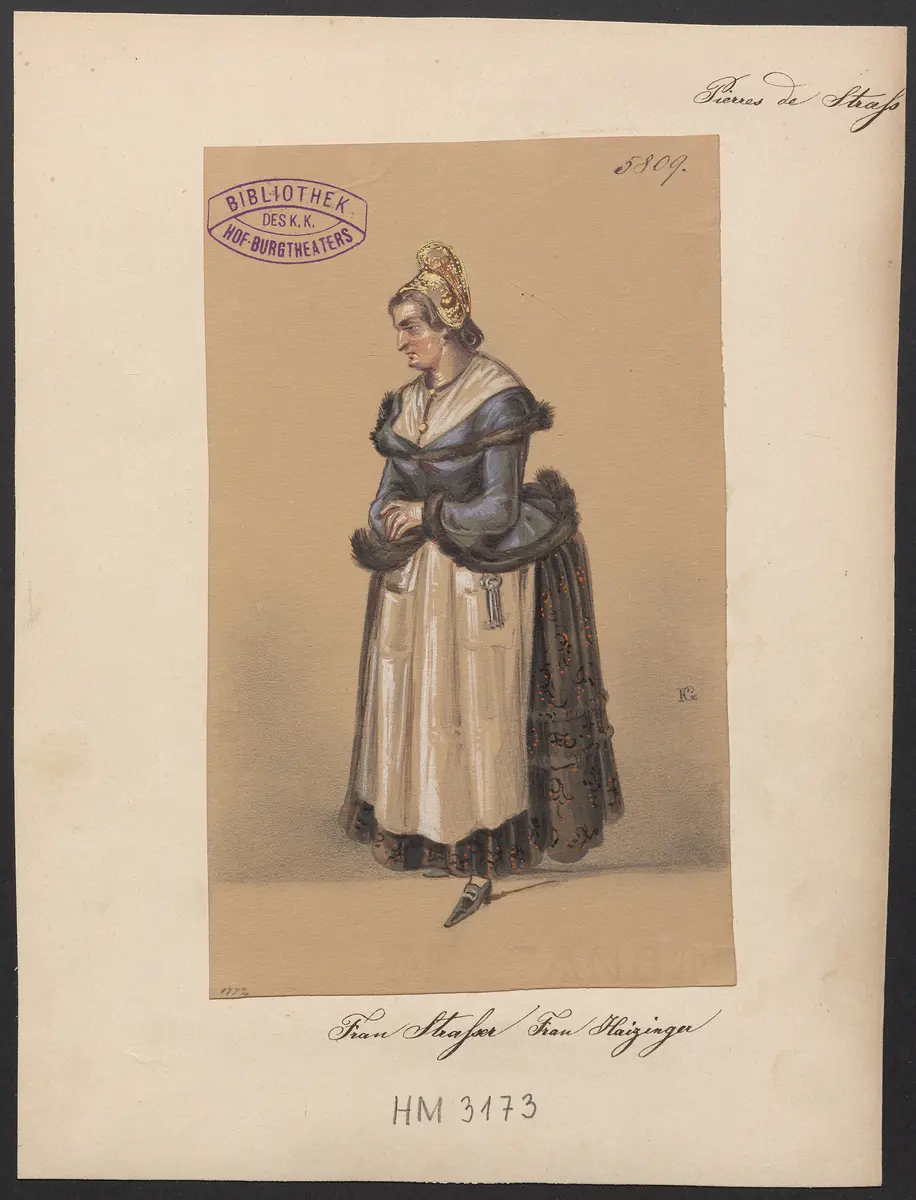 Pierres de Straß, Titel der Serie: Figurinen des k.k. Hof-Burgtheaters