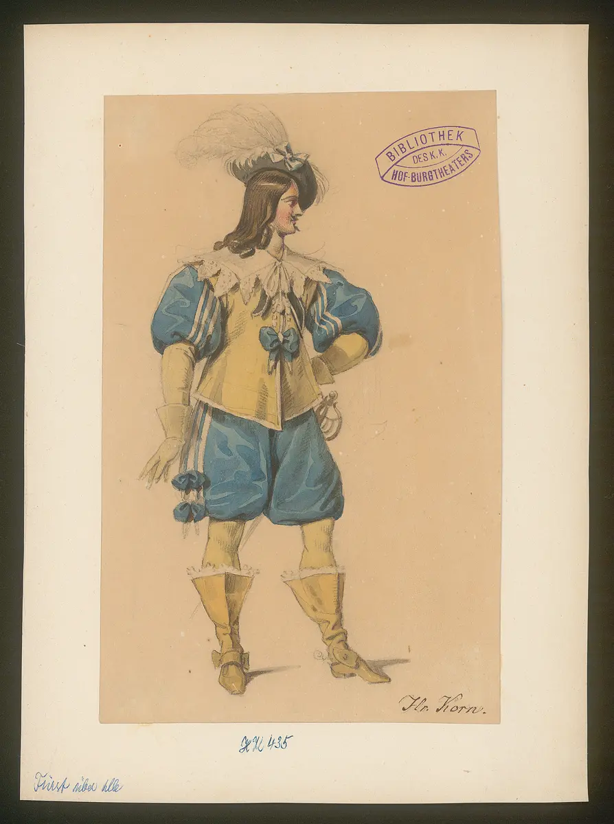 Der Fürst über alle, Titel der Serie: Figurinen des k.k. Hof-Burgtheaters