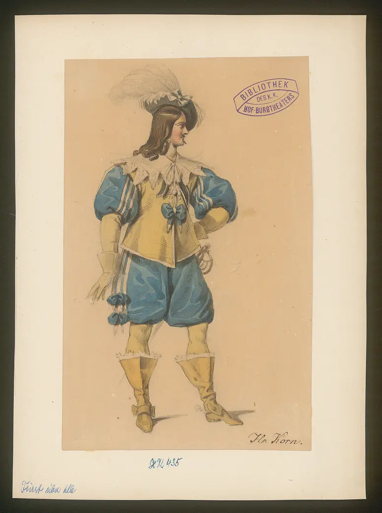 Der Fürst über alle, Titel der Serie: Figurinen des k.k. Hof-Burgtheaters